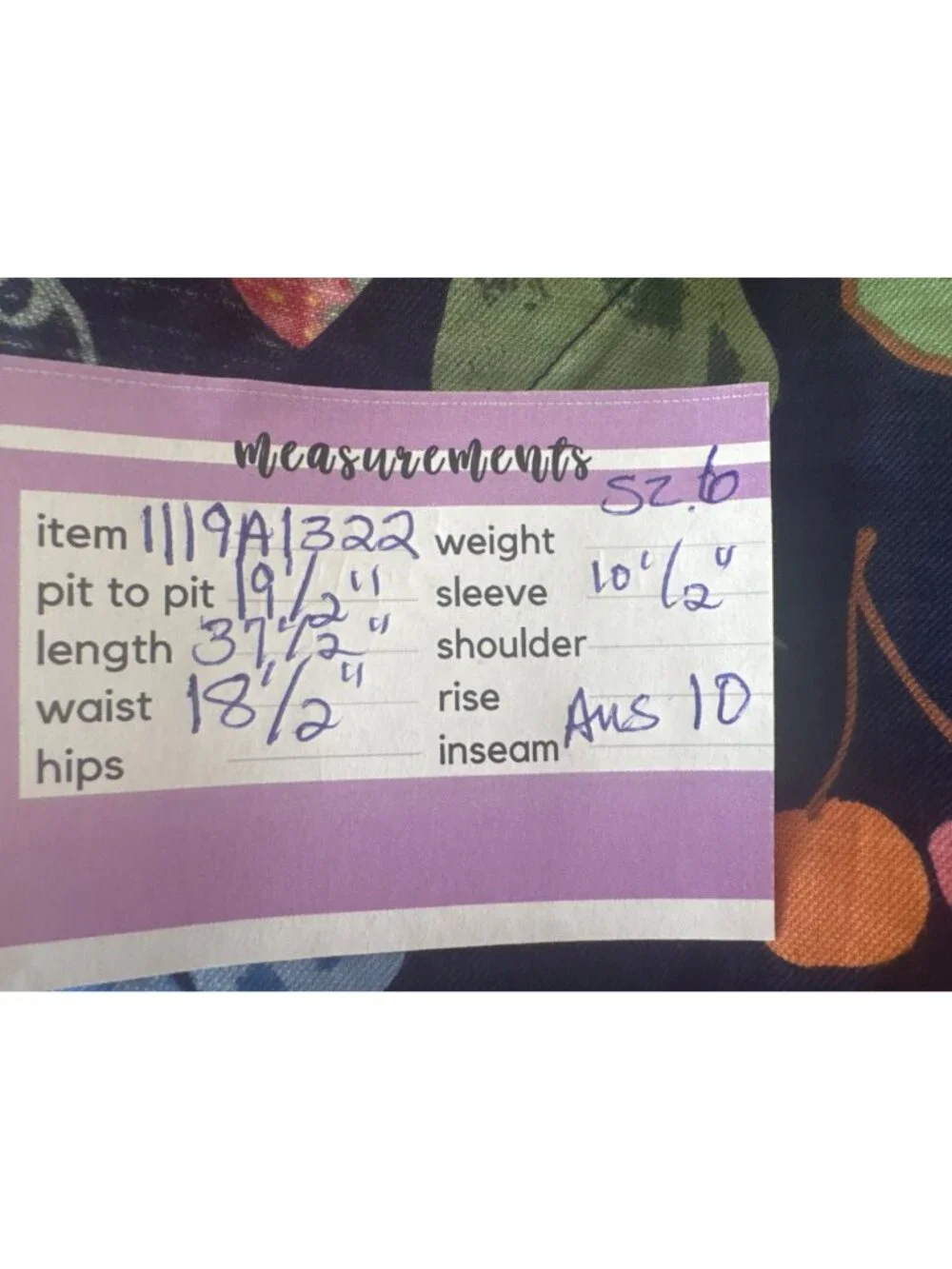 Princess Highway Size 6 Fruit Print Cotton Dress With V-Neckline & Button Front - Picture 15 of 16